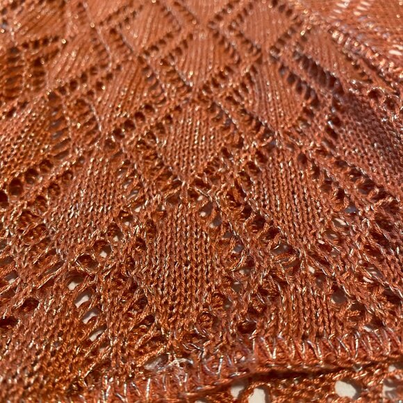 VINTAGE Worthington Shimmer Tie Front Cardigan - Picture 8 of 10